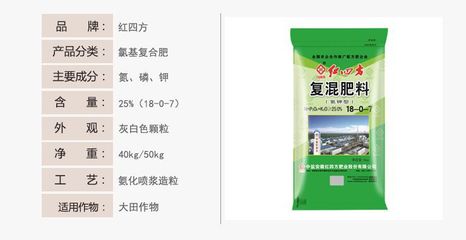 紅四方氯基氮鉀型復(fù)混肥25%(18-0-7)復(fù)合肥